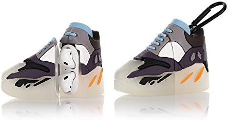 Zahius airpods מארז סיליקון כיסוי מצחיק תואם ל- Apple AirPods 1 & 2 [Sneakers Sneakers Design] [המתנה
